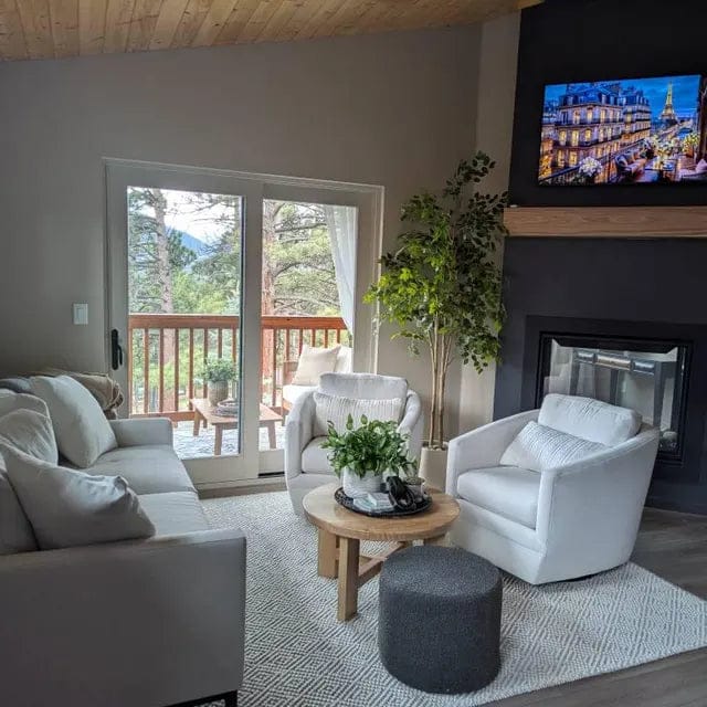 Customer photo review of Harlow Round Wood Coffee Table - Farmhouse Style