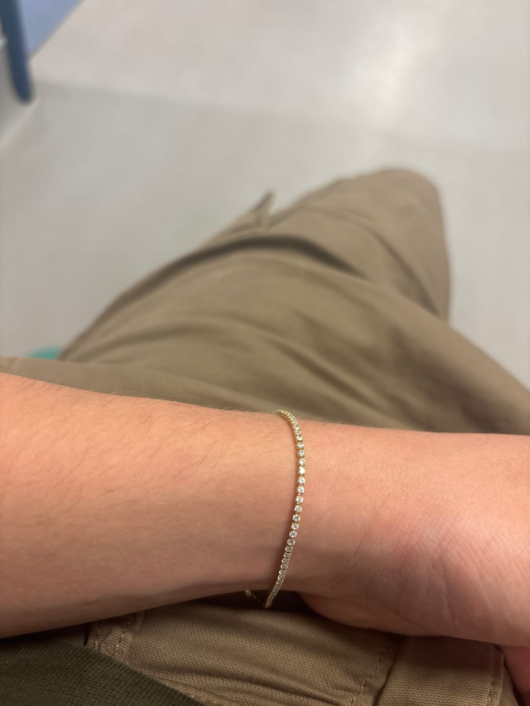 Customer photo review of 1.5mm Tennis Bracelet - Gold