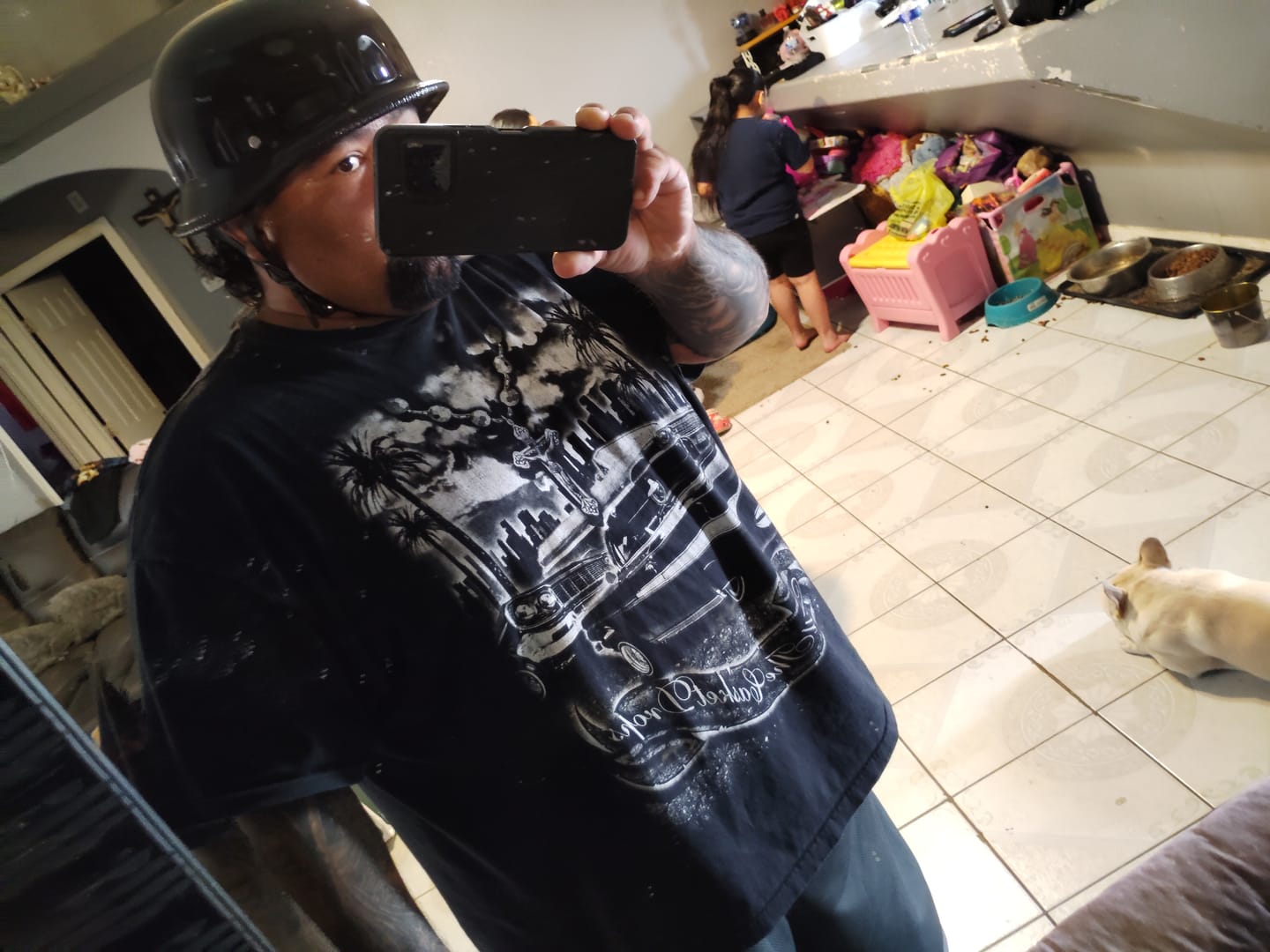 Customer photo review of Lightweight Mayan DOT Germanator Helmet / Gloss Black