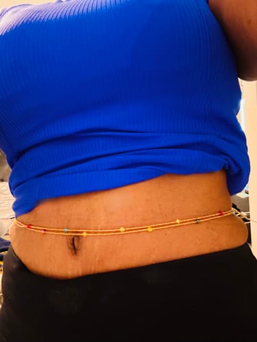 Customer photo review of Majesty African Lux Waist Beads