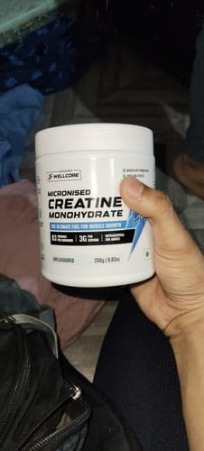 Customer photo review of Wellcore - Micronised Creatine Monohydrate (250g, 83 Servings)