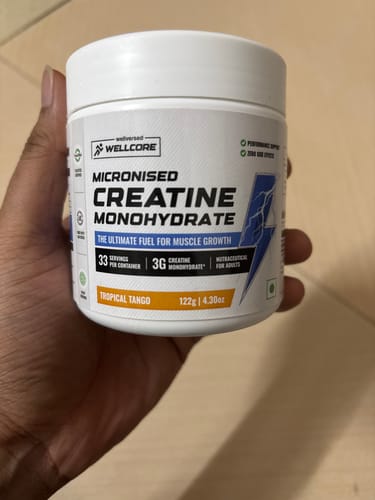 Customer photo review of Wellcore - Pure Micronised Creatine Monohydrate (122g, 33 Servings) Tropical Tango