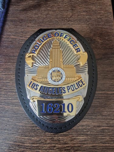 Customer photo review of LAPD Los Angeles Police Officer Badge Solid Copper Replica Movie Props With Number 16210