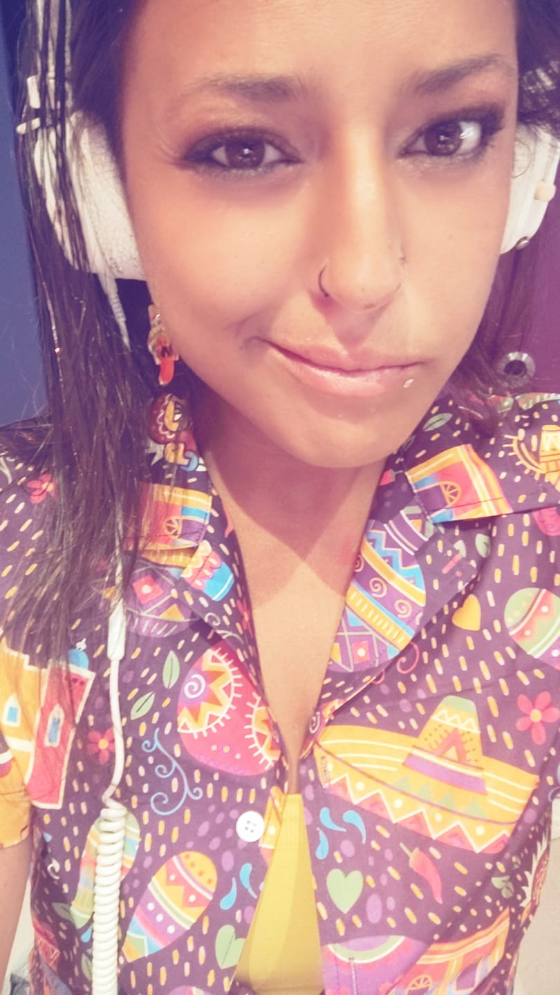 Customer photo review of Amazonia Antarctic Blue Prescription Colored Contact Lenses