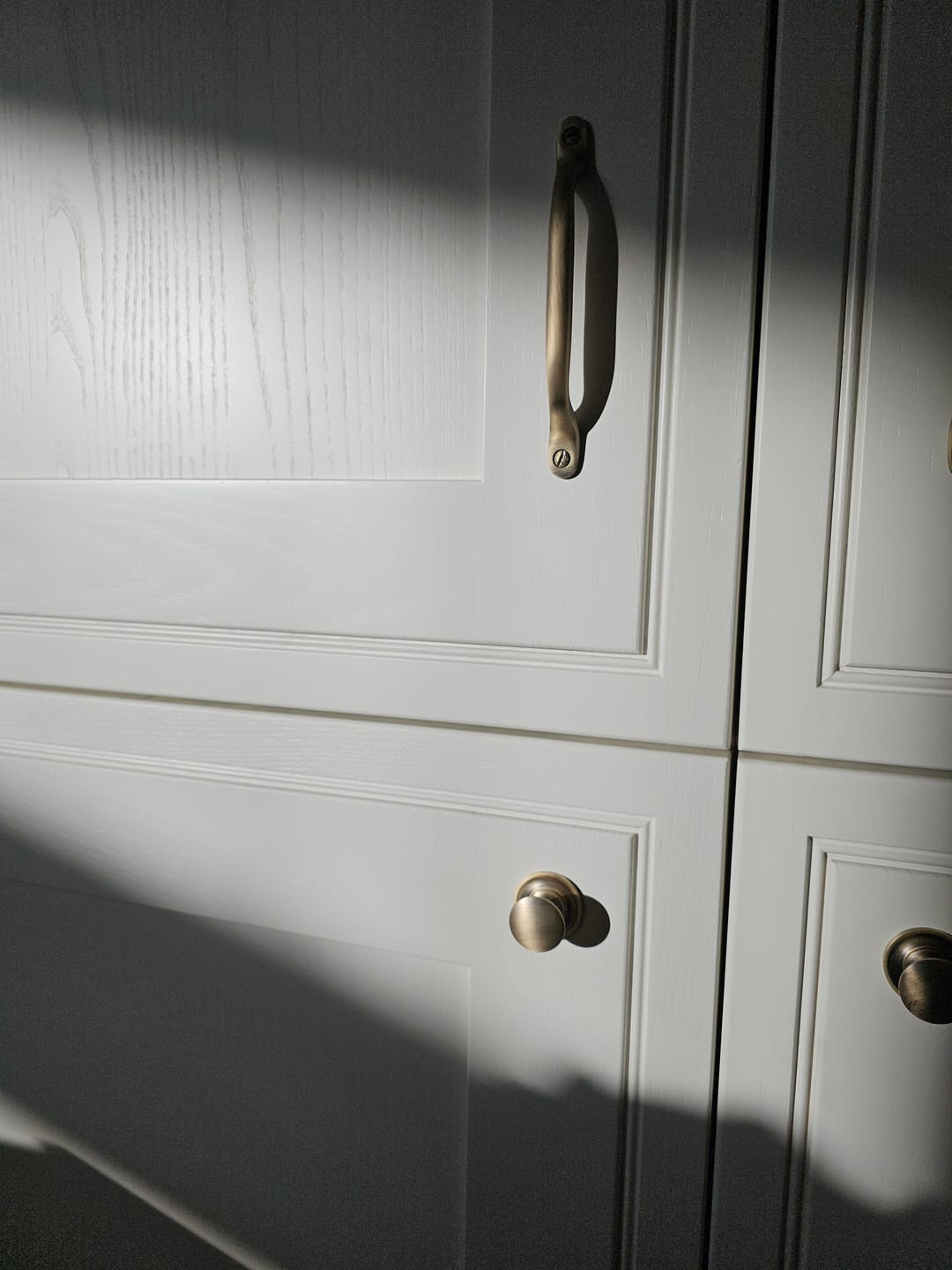 Customer photo review of Classic Aged Brushed Brass Cupboard Handles