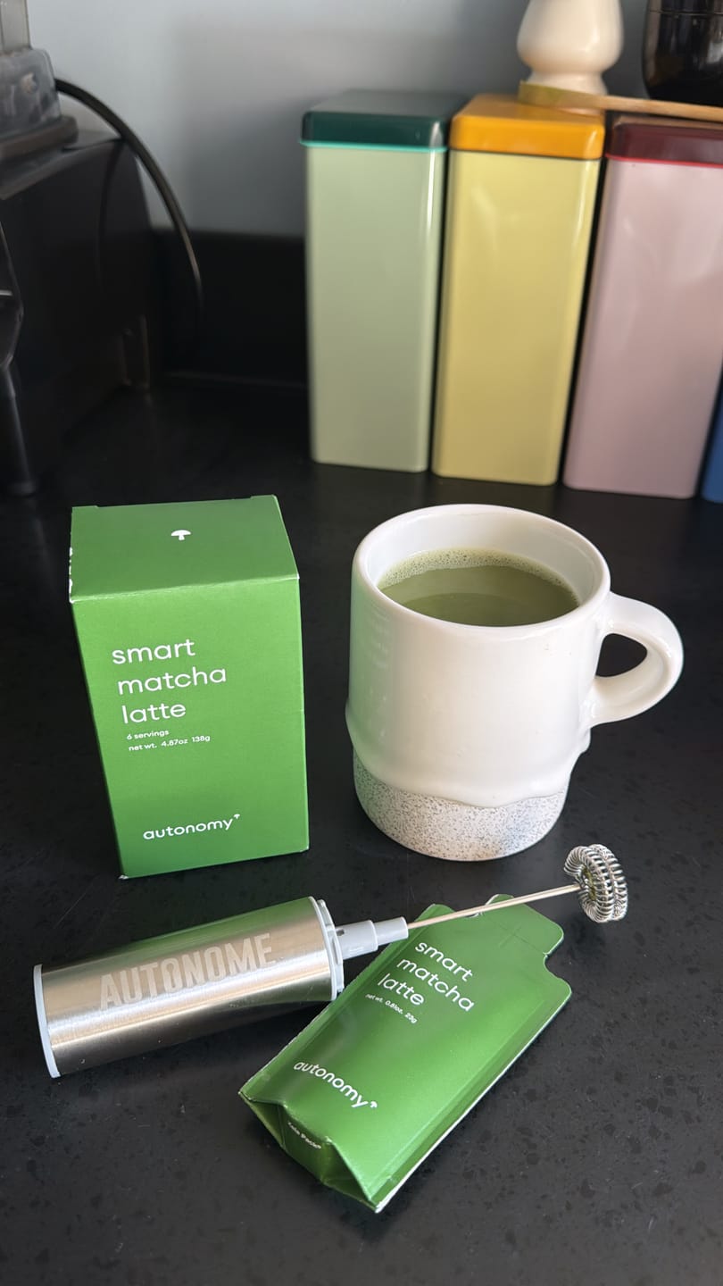 Customer photo review of smart matcha latte travel pack (6 sachets, one-time purchase)