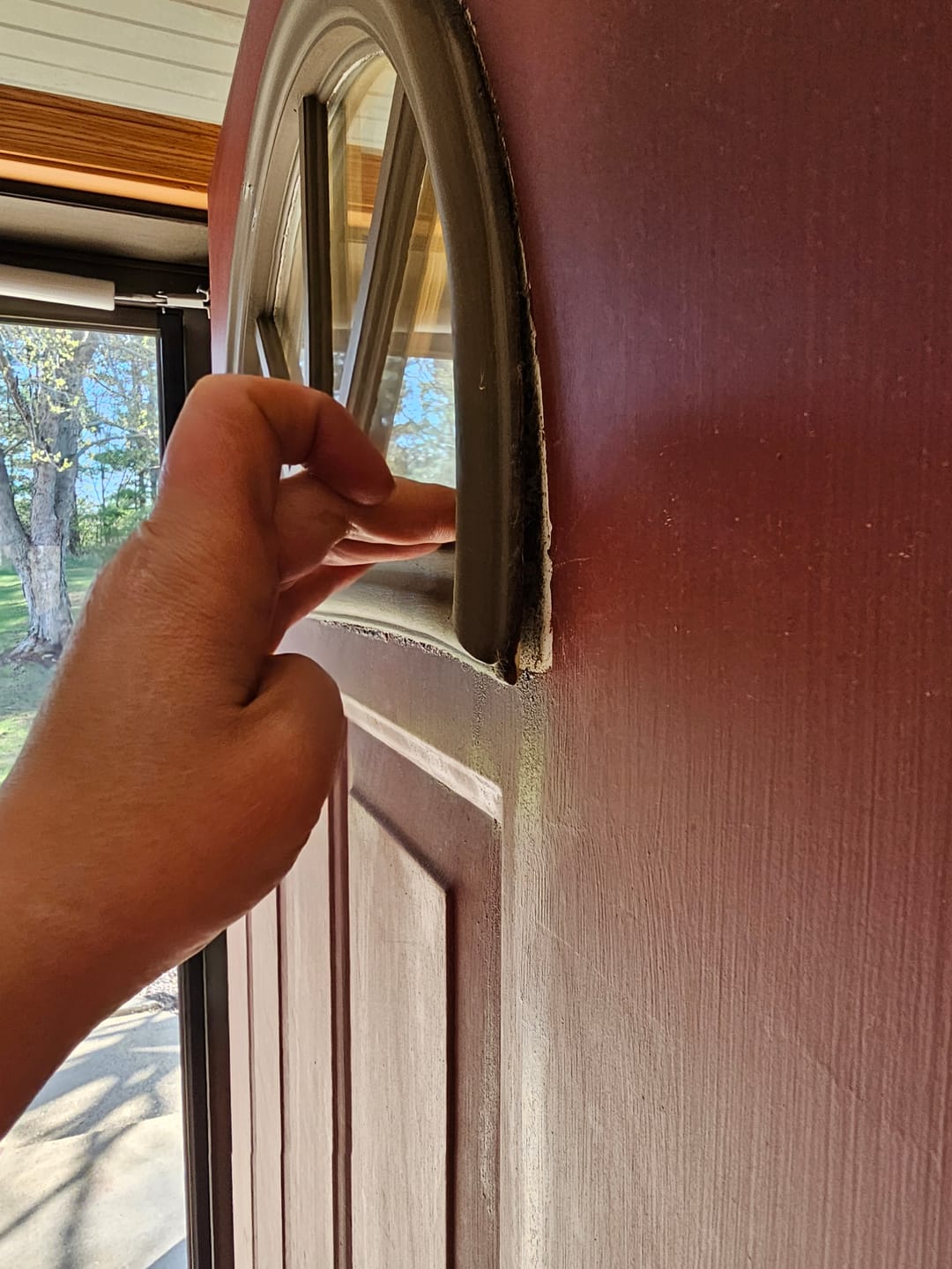Customer photo review of Clear Sunburst Glass and Frame Kit (Fanlite)
