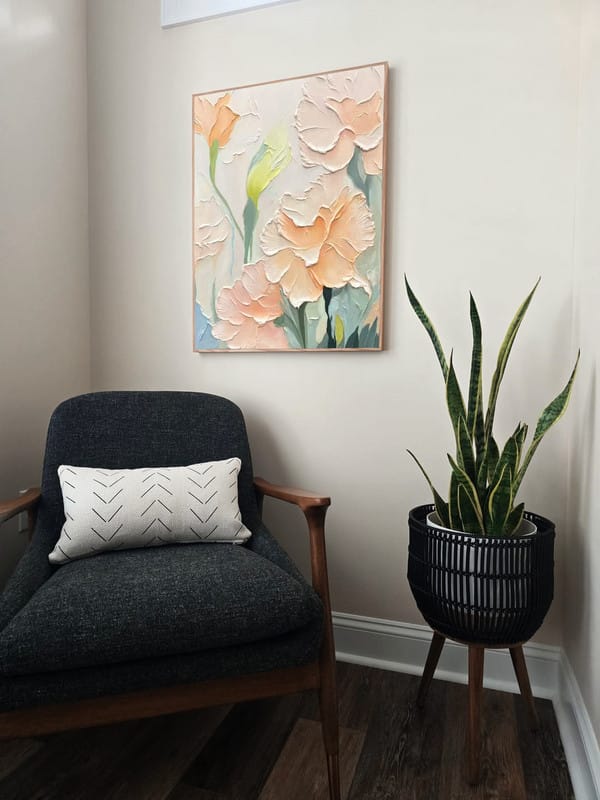 Customer photo review of Colorful Flower Textured Painting Canvas #FP043