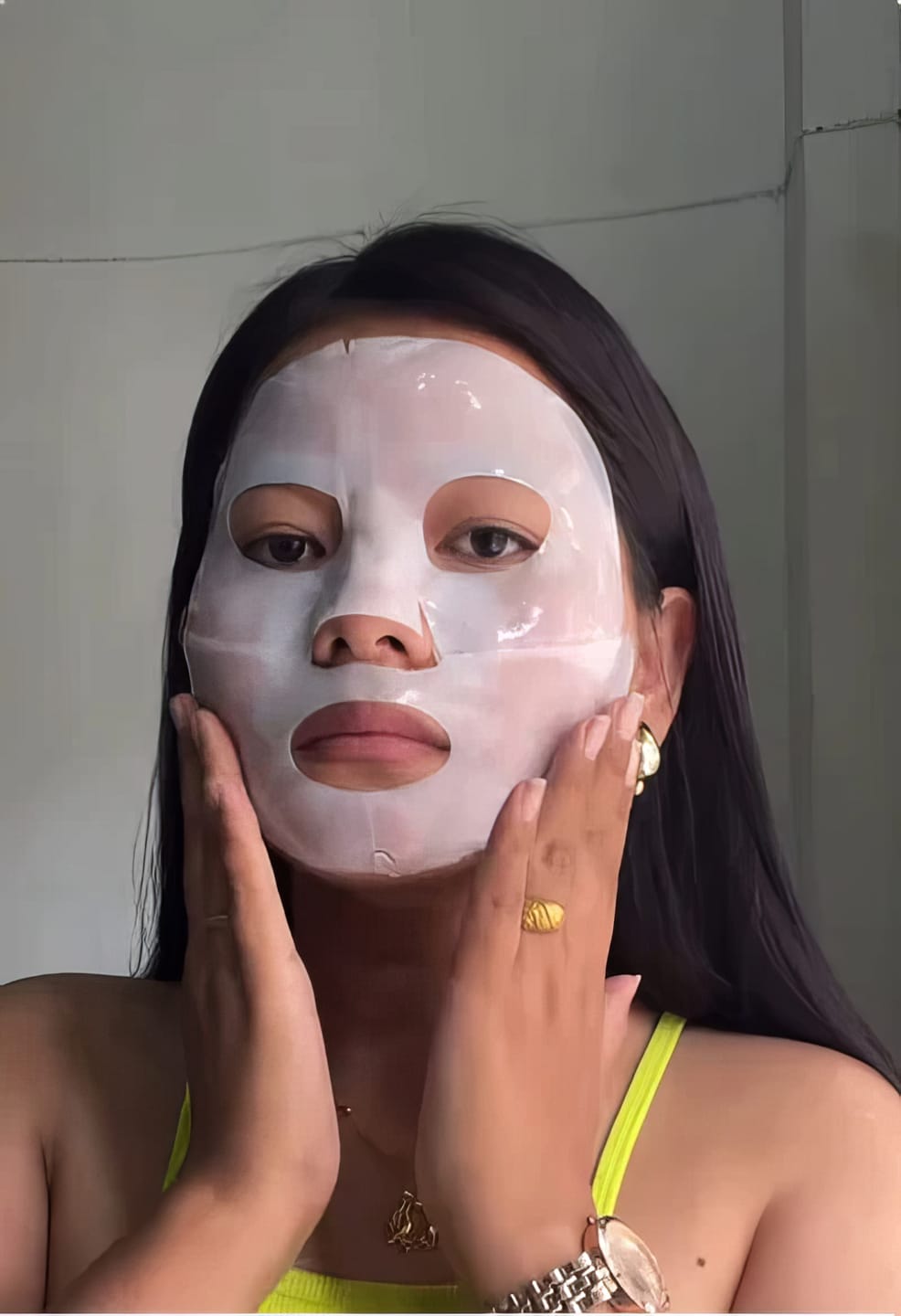 Customer photo review of Korean Glass Skin Collagen Overnight Face Mask