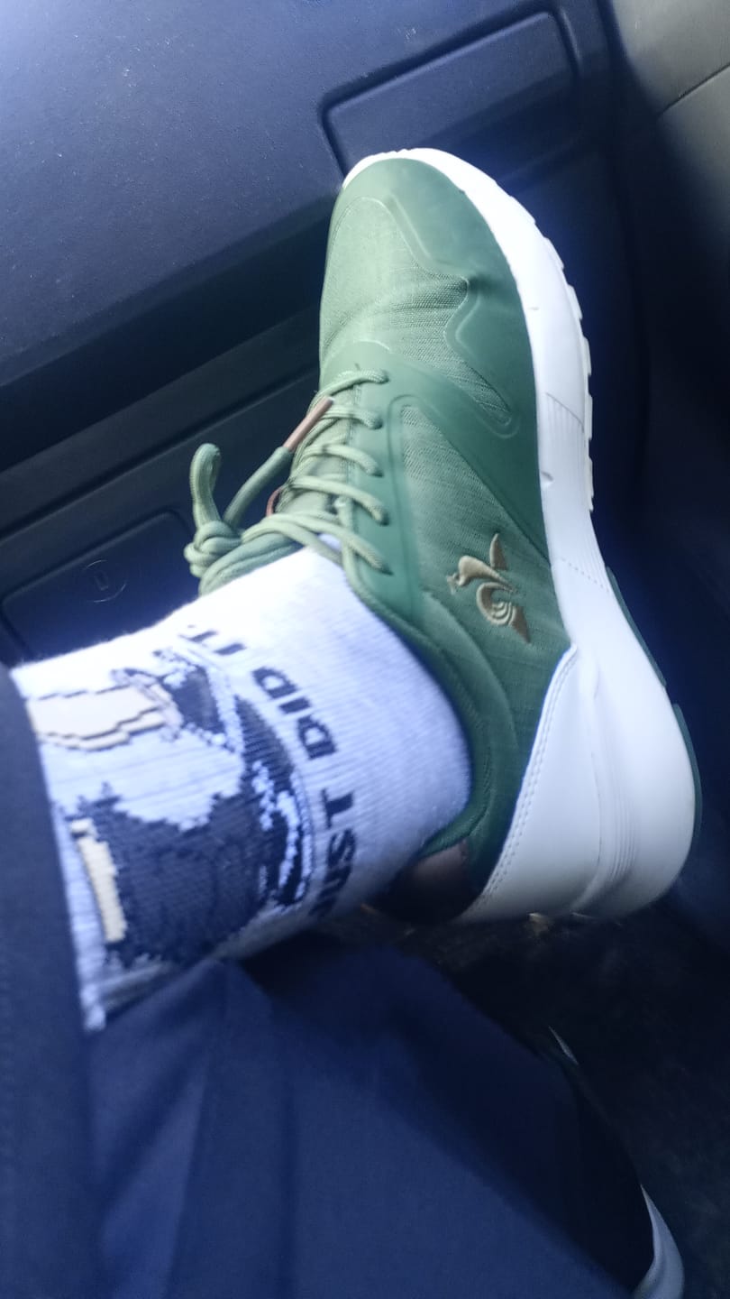 Customer photo review of Zapatillas Le Coq Sportif Omega X Sport Verde Marrón Crudo