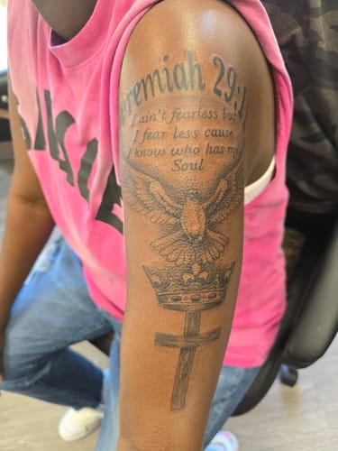 Customer photo review of Painless Tattoo Numbing Cream