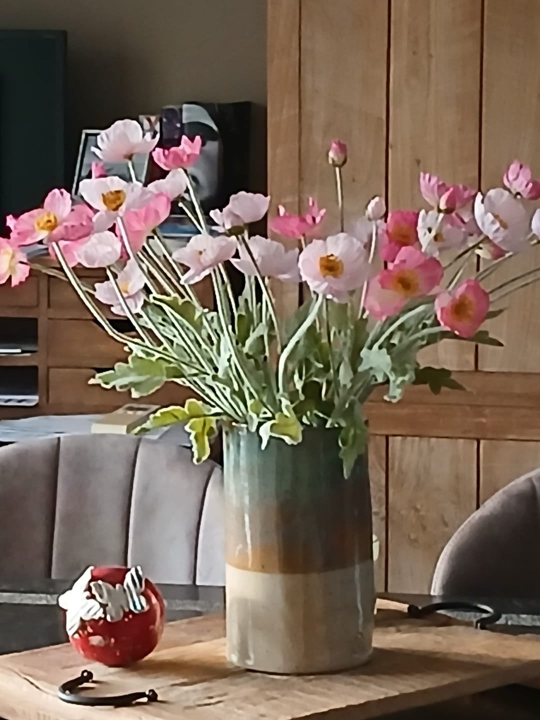 Customer photo review of Zijden Klaprozen - Roze Mix
