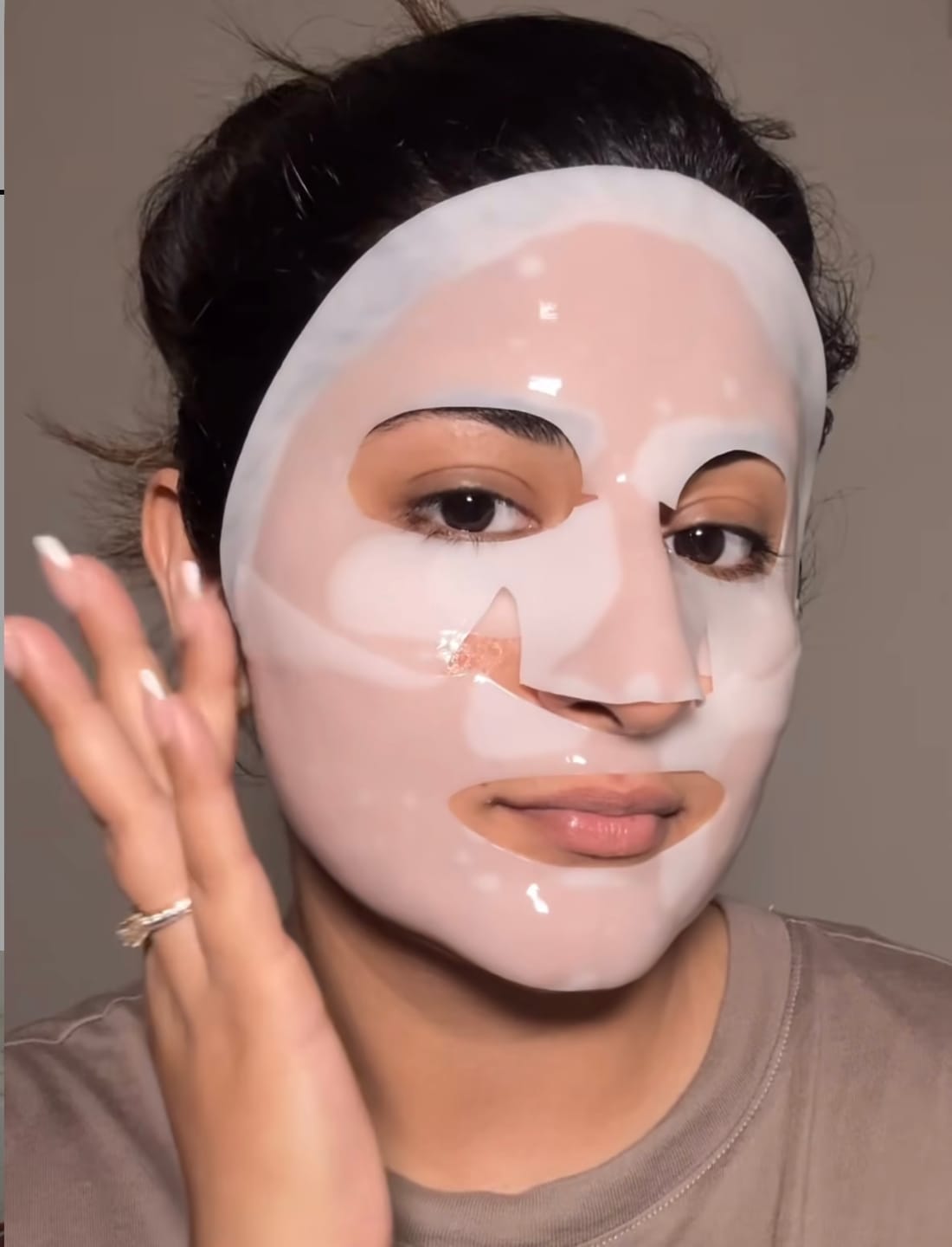 Customer photo review of Korean Glass Skin Collagen Overnight Face Mask