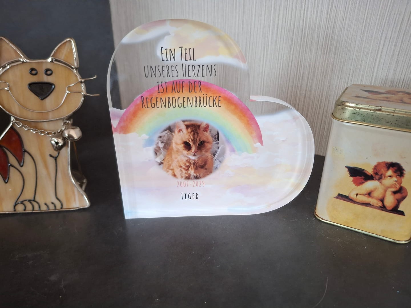 Customer photo review of Dein Foto mit Regenbogen - Individuelles Glasherz