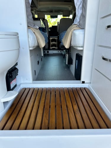 Customer photo review of Jayco 21-25 Swift 20T teak shower mat