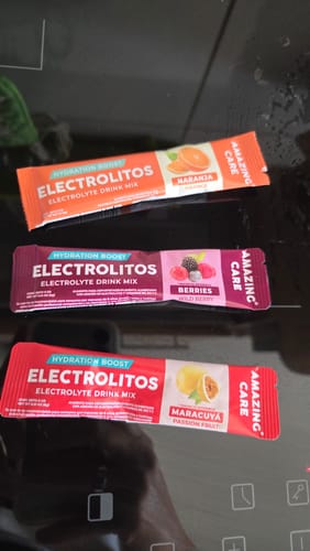 Customer photo review of Pack 3x Electrolitos Sabor Maracuyá (36 sticks)