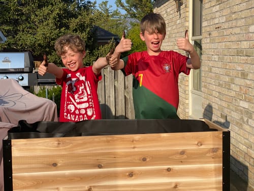 Customer photo review of 18" x 48" Raised Garden Bed - 30" TALL