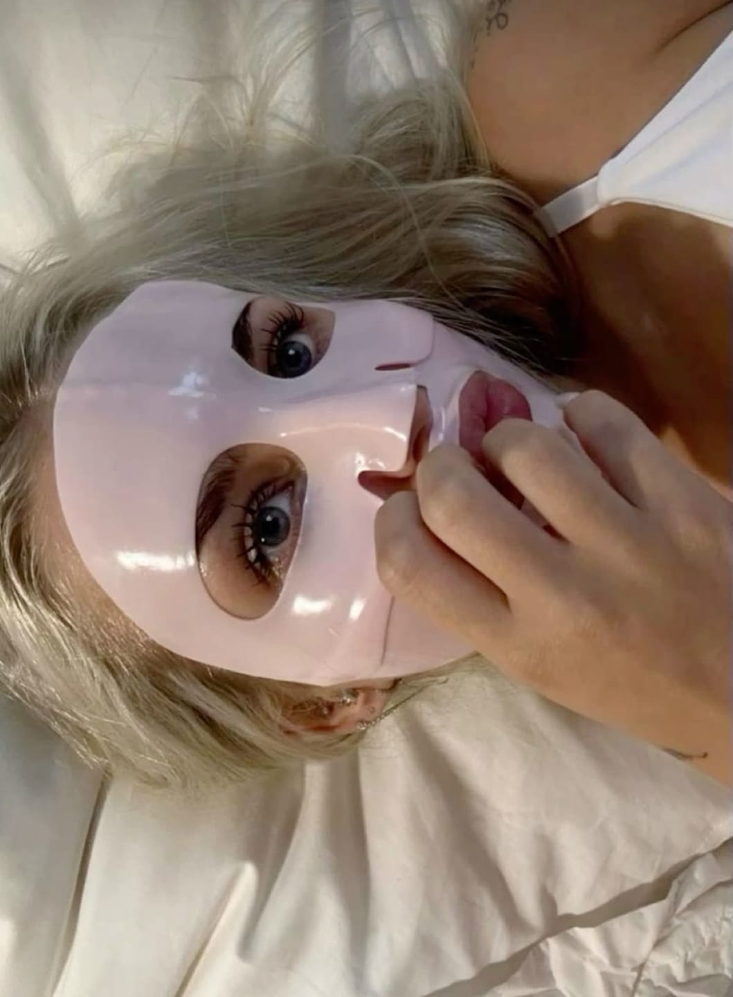 Customer photo review of Korean Glass Skin Collagen Overnight Face Mask