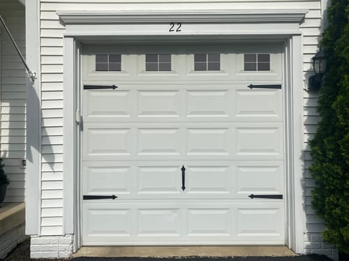 Customer photo review of Magnetic Garage Door Window Accents