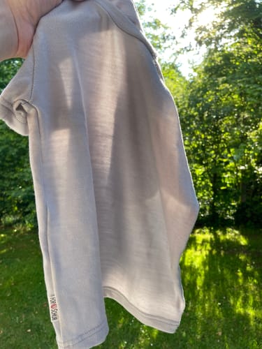 Customer photo review of Upcycling Merino T-Shirt mit der Falte Maus