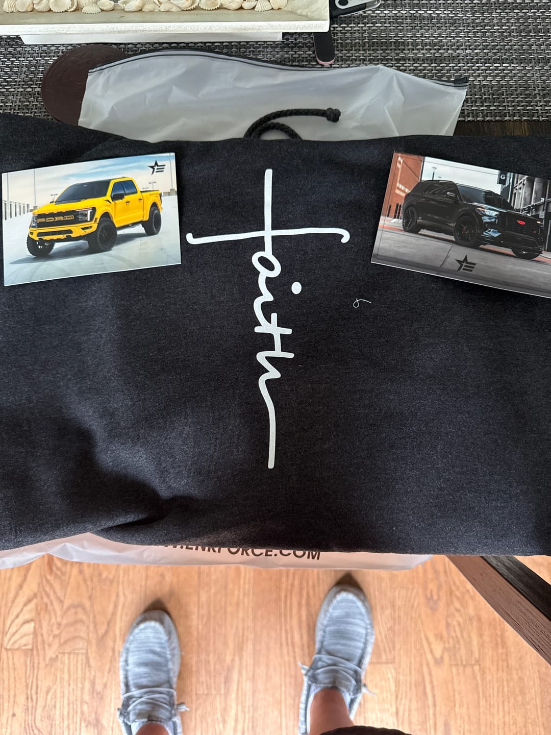 Customer photo review of Faith Cross Hoodie
