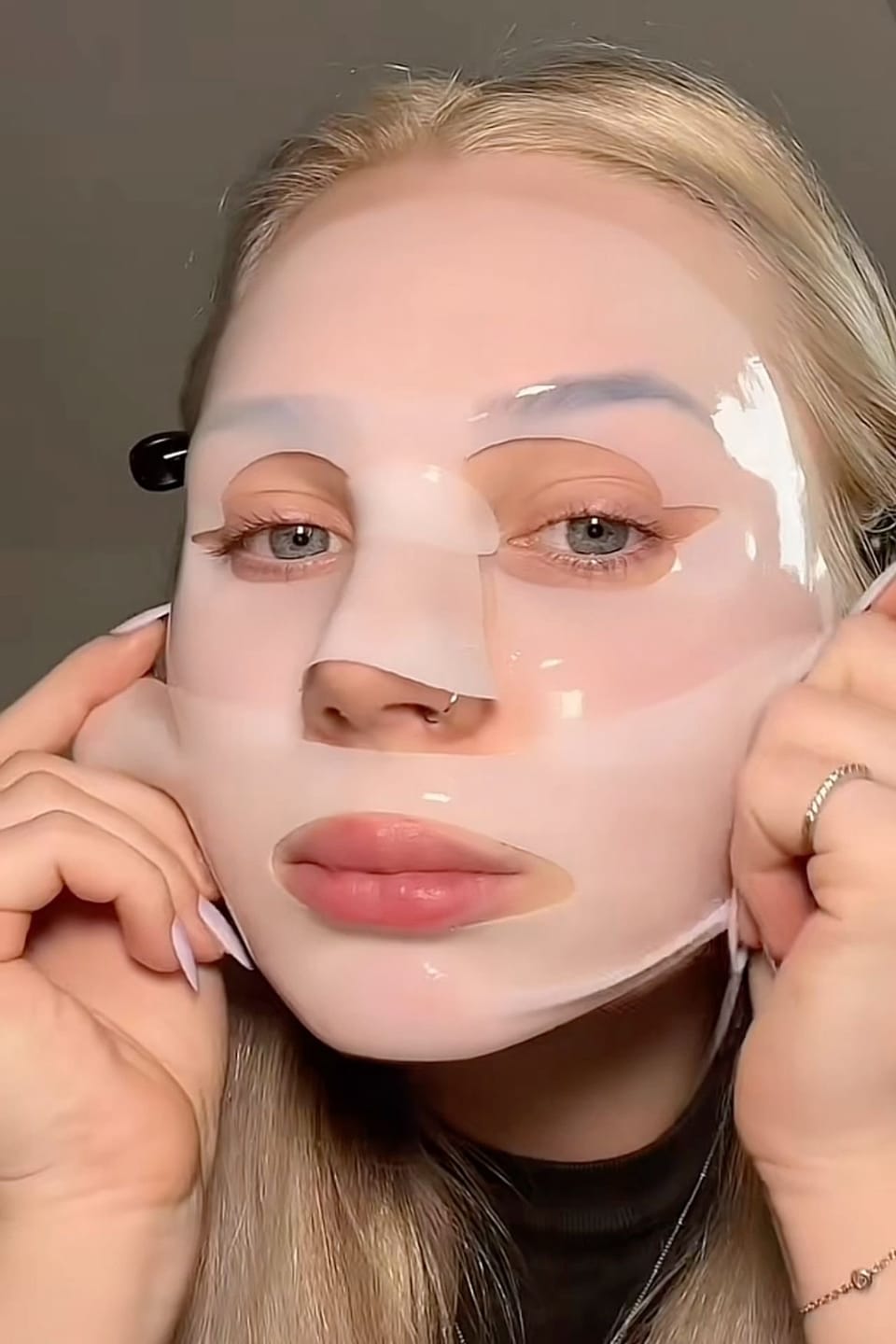 Customer photo review of Korean Glass Skin Collagen Overnight Face Mask