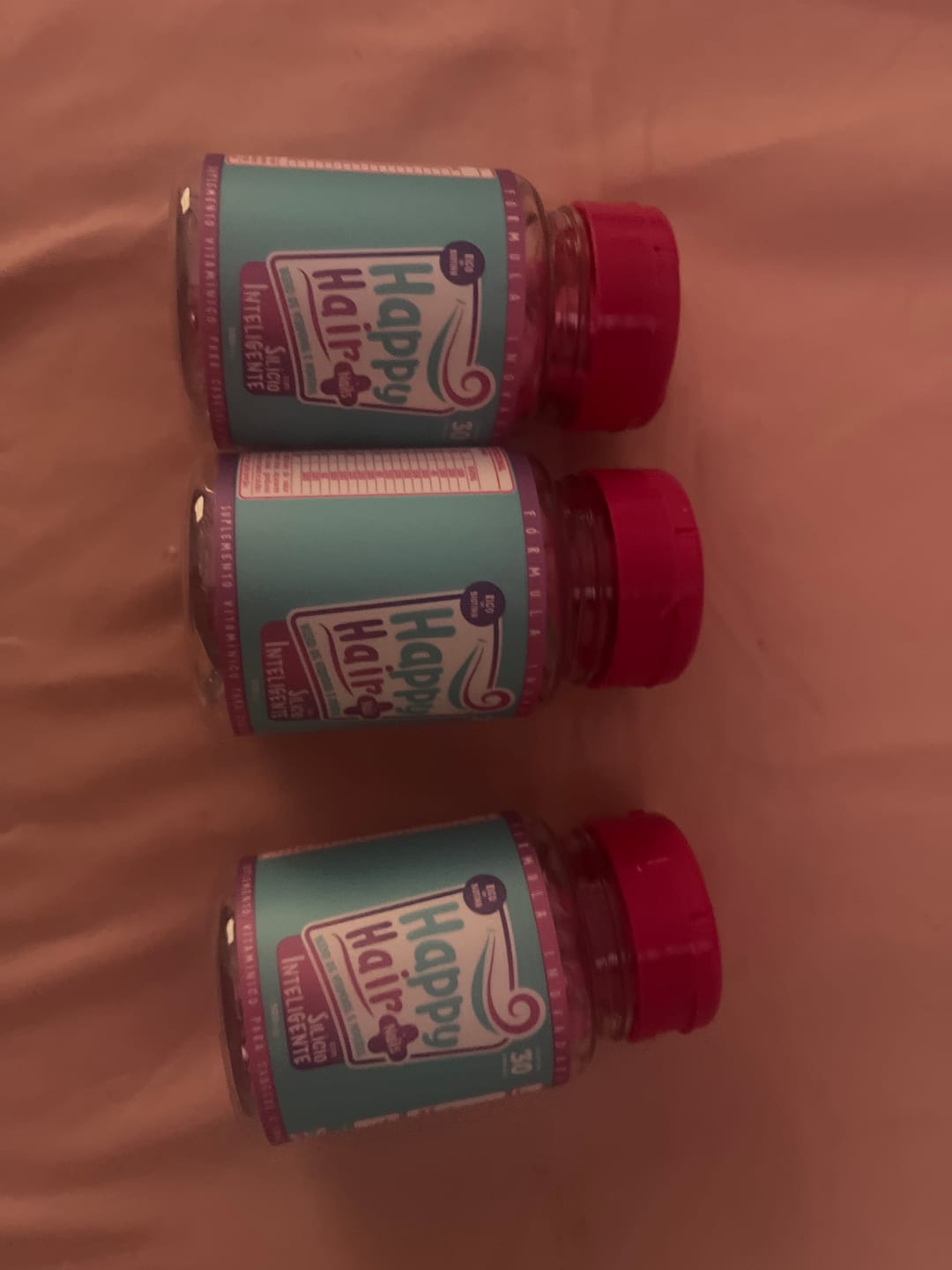 Customer photo review of Happy Hair 3 Potes + 3 Potes Grátis + 2 Potes de Colágeno (Total 8 Potes)