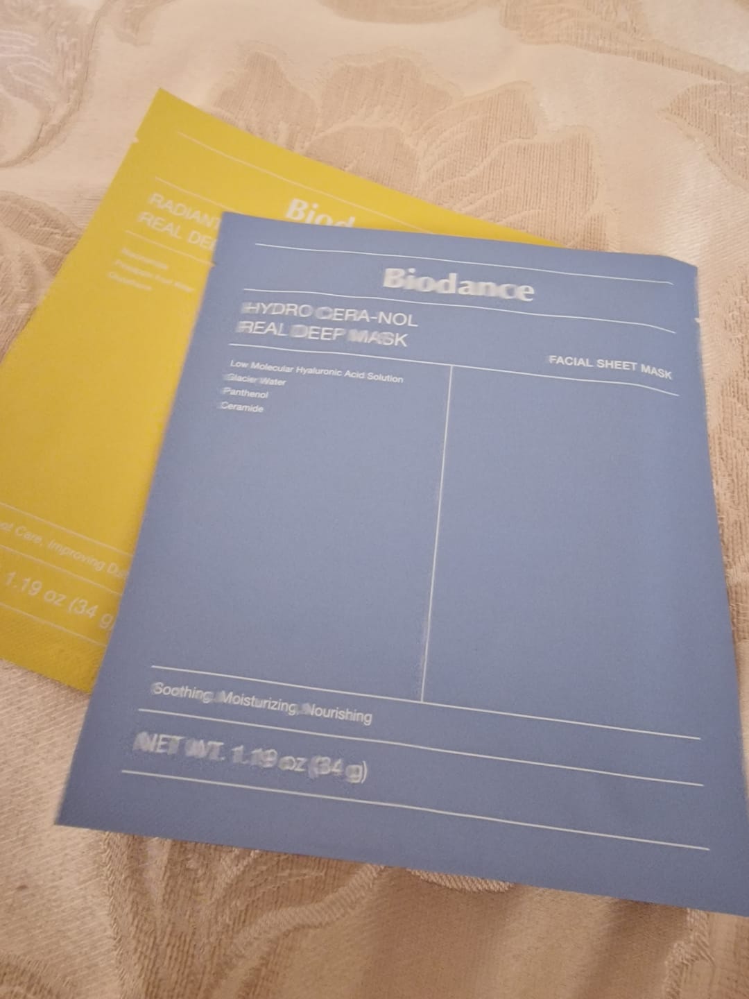 Customer photo review of Nakts hidrogela maska ar keramīdiem Biodance Hydro Cera-Nol Real Deep Mask