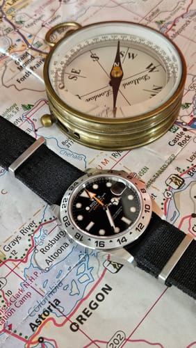 Customer photo review of Black Nylon Watch Strap