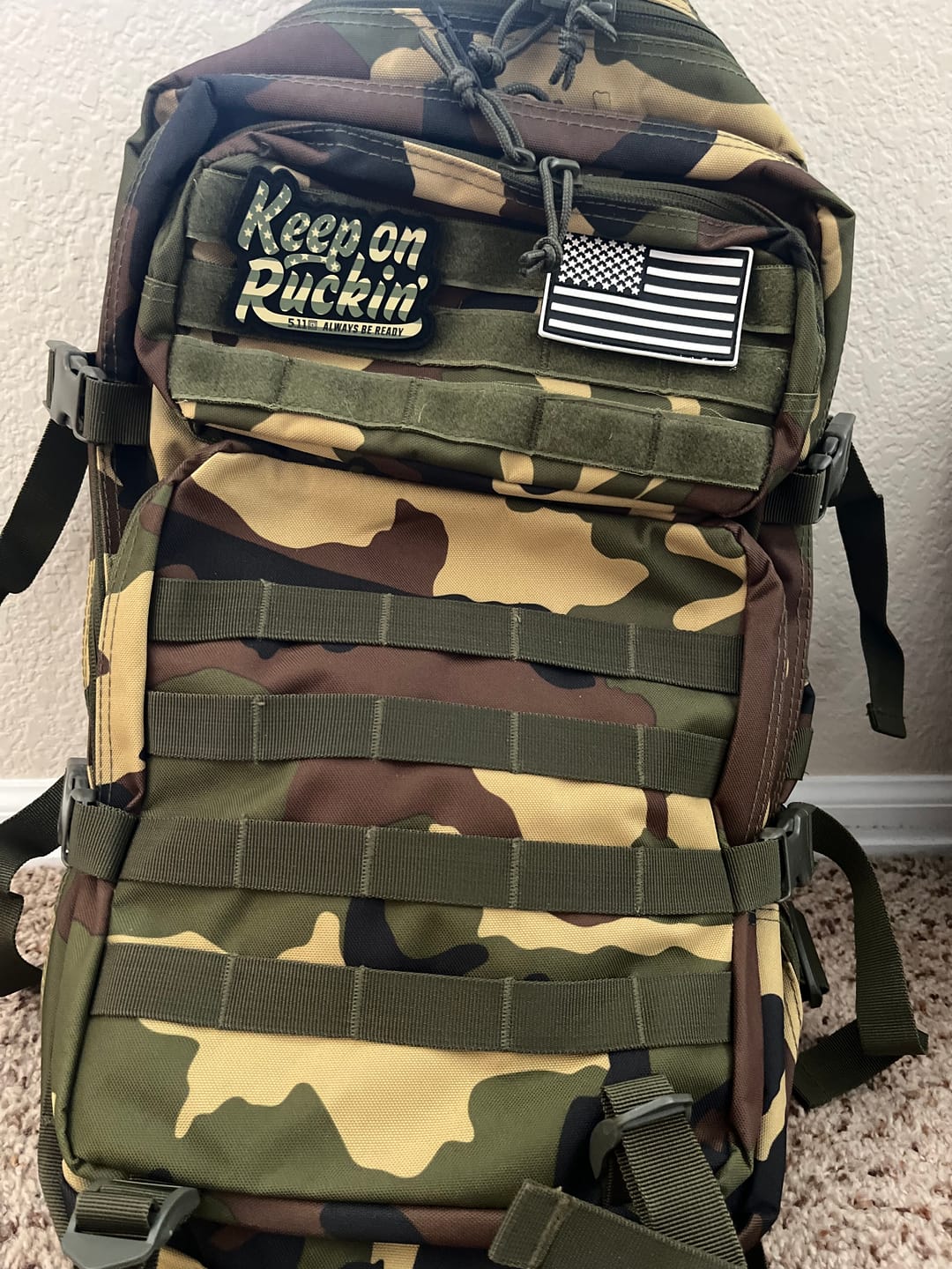 Customer photo review of Overwatch Ruck Pack - Woodland Camo