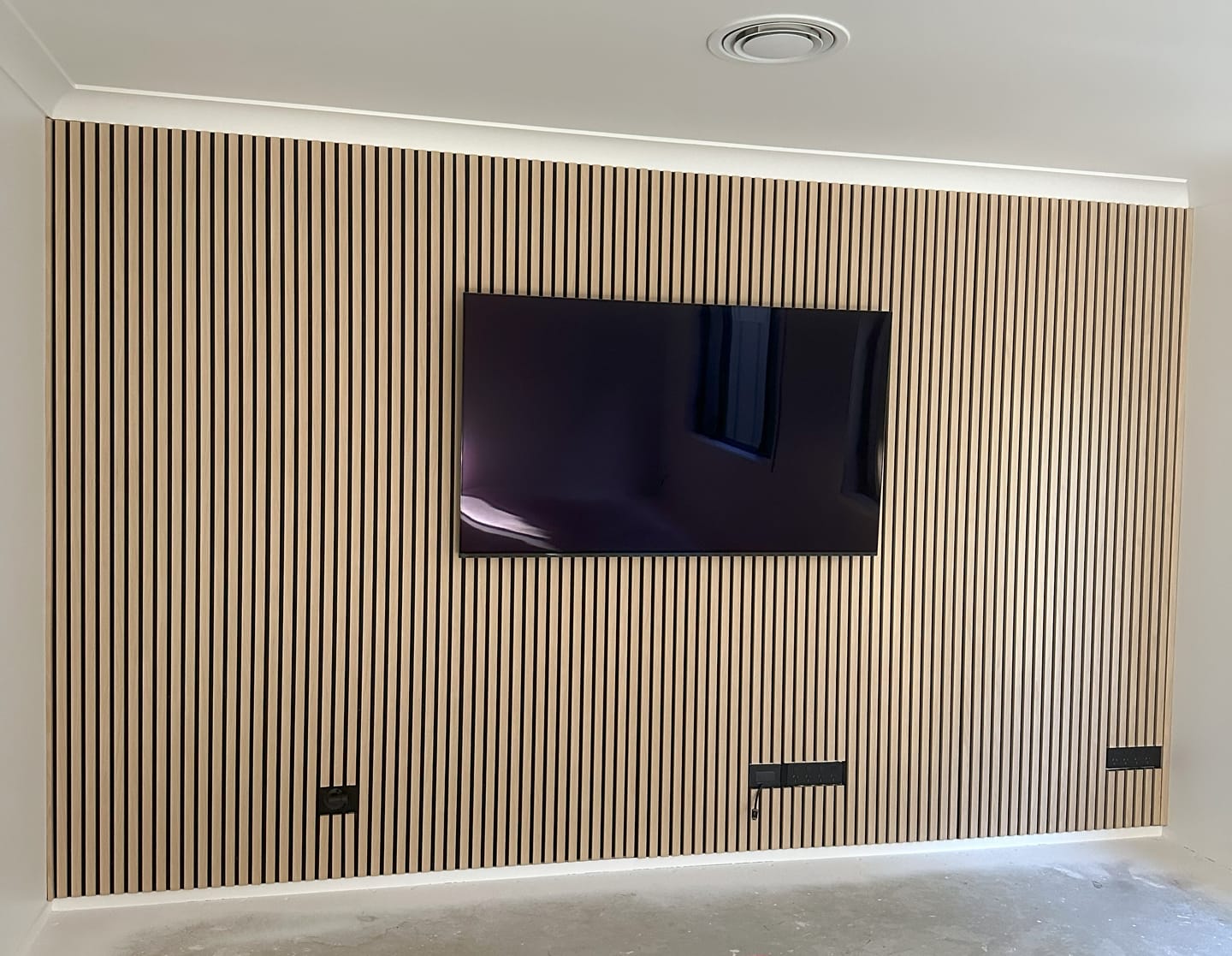 Customer photo review of Light Oak Acoustic Slat Wall Panel - 290cmx60cm