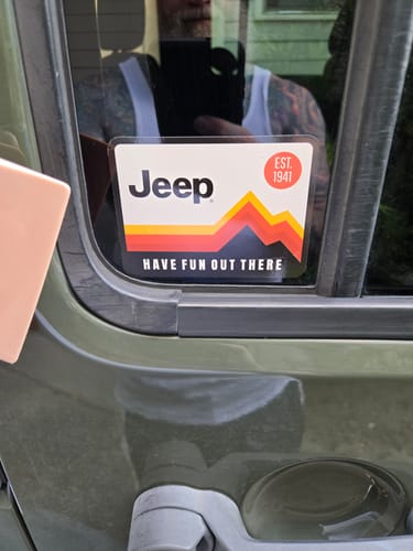 Customer photo review of Sticker - Jeep® Have Fun Out There