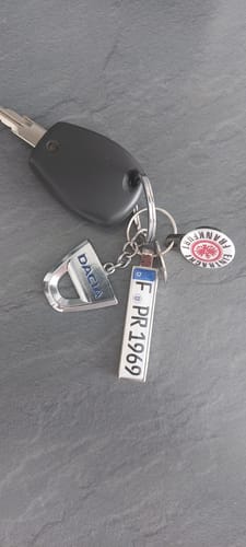 Customer photo review of Kennzeichen Schlüsselanhänger Mini Nummernschild Metall