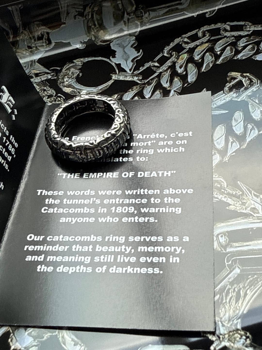 Customer photo review of UPGRADED CATACOMBS RING