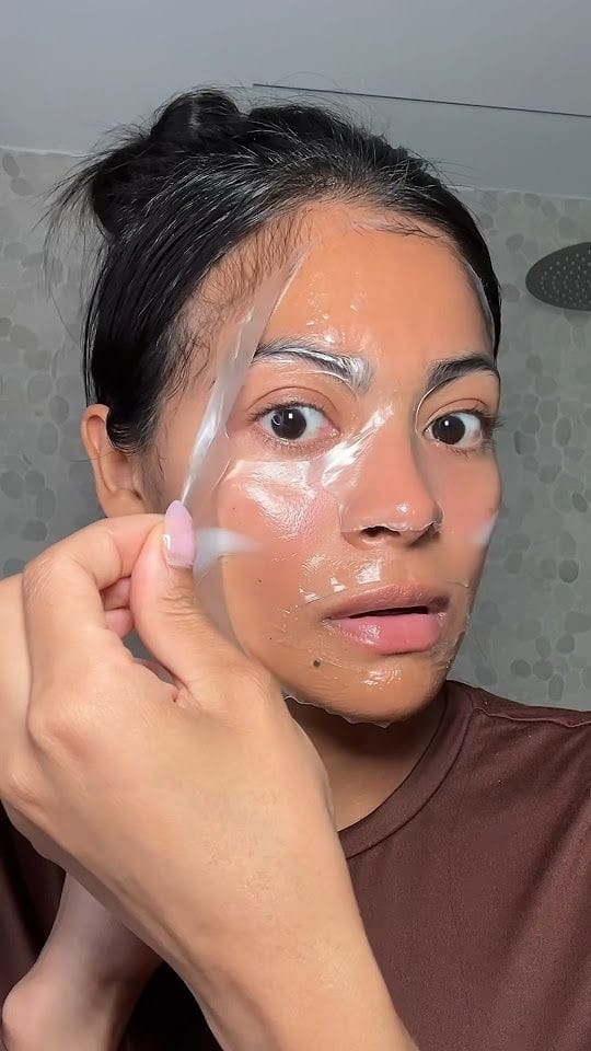 Customer photo review of Korean Glass Skin Collagen Overnight Face Mask