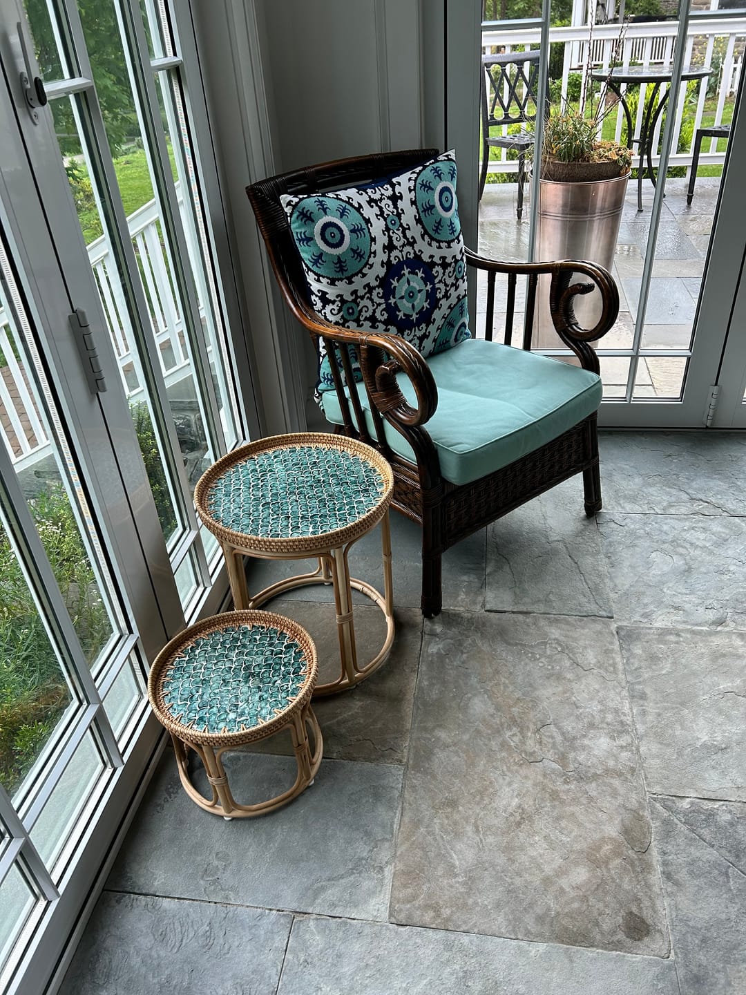 Customer photo review of Sirena Rattan Table Set