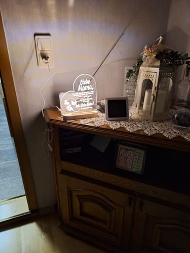 Customer photo review of Erinnerungs-Herz – Lampe