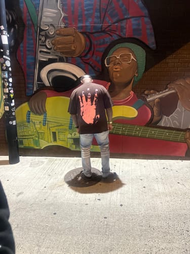 Customer photo review of Revenge Xxxtentacion Kill Tee Brown/Pink