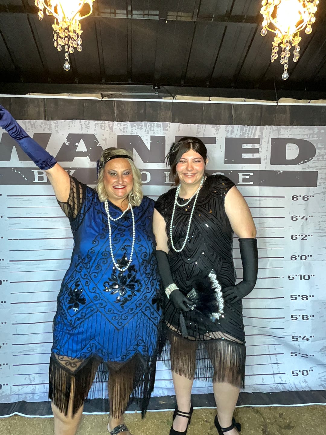 Customer photo review of 1920s Blue Evelyn Plus Size Gatsby Dress