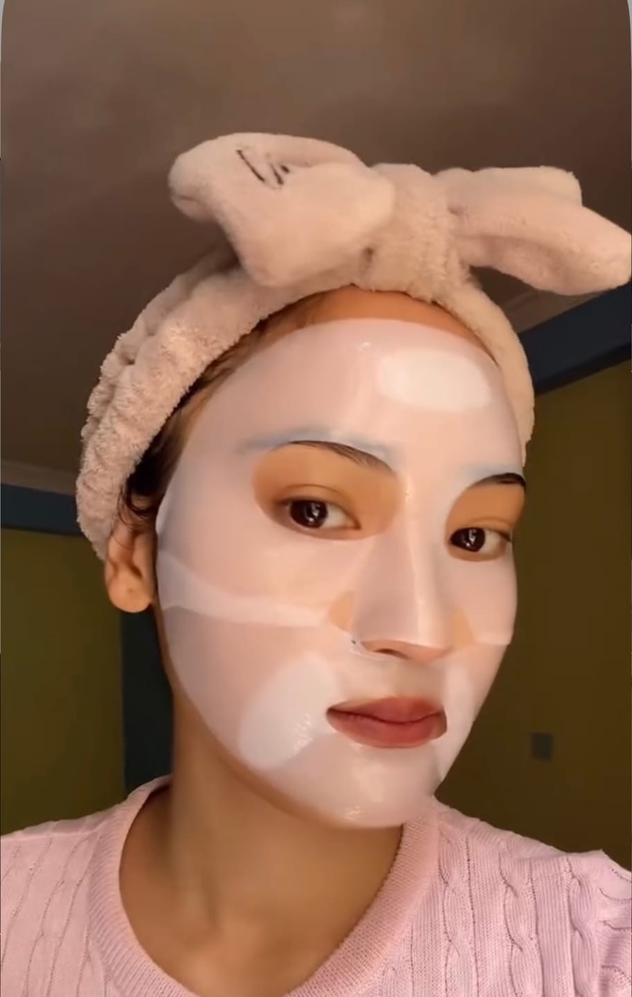 Customer photo review of Korean Glass Skin Collagen Overnight Face Mask