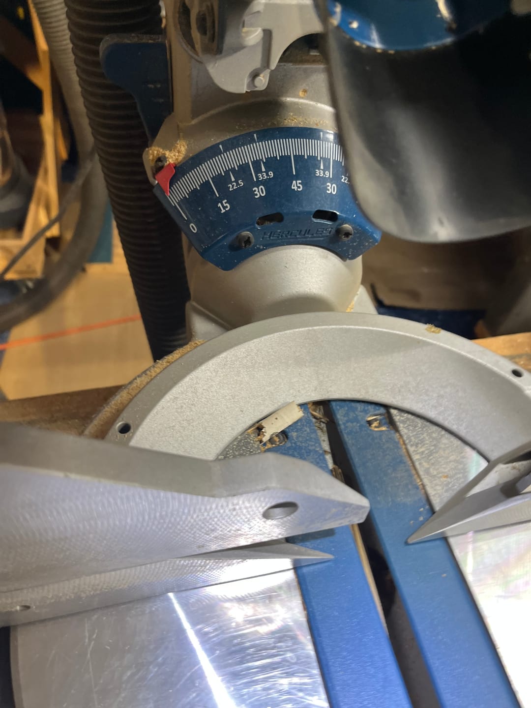Customer photo review of Hercules 12" Sliding Compound Miter Saw Dust Collection