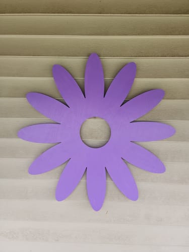 Customer photo review of Unfinished Wood Daisy Shape | Flower | Craft Cutout | up to 46" DIY