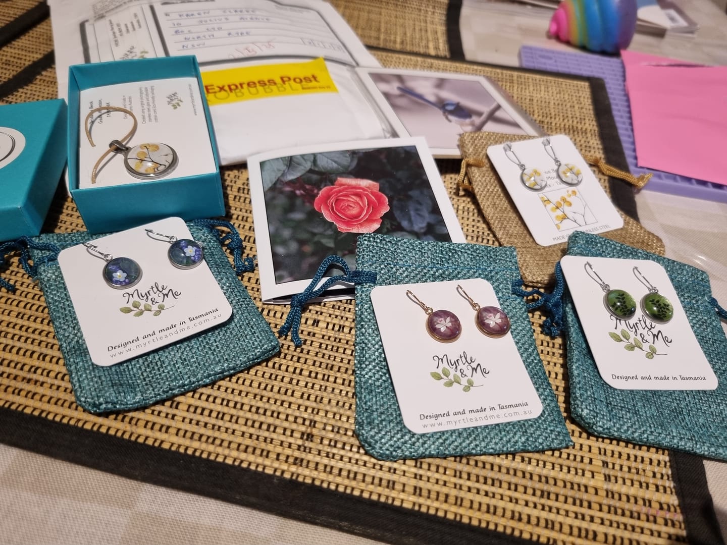 Customer photo review of Deciduous Beech - Drop Earrings