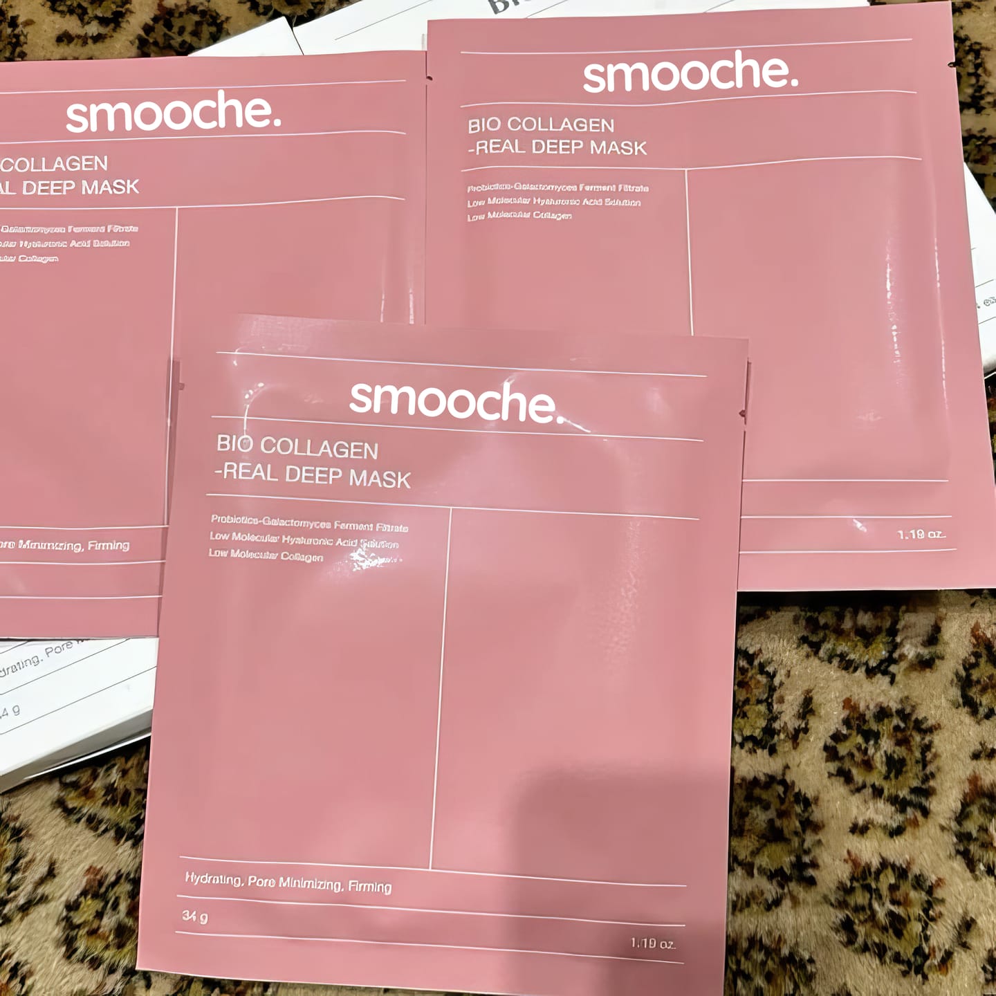 Customer photo review of Korean Glass Skin Collagen Overnight Face Mask