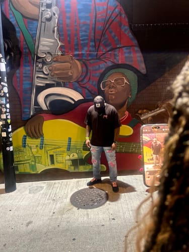 Customer photo review of Revenge Xxxtentacion Kill Tee Brown/Pink