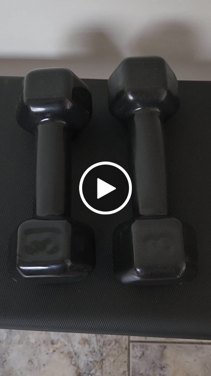 Customer video review of Halter Dumbbell Sextavado Emborrachado