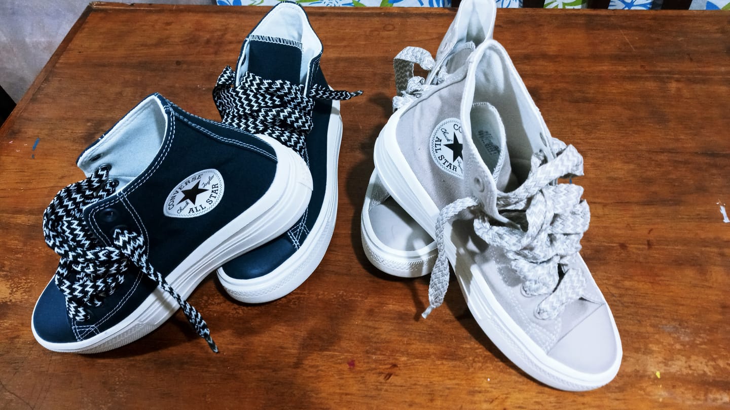 Customer photo review of Zapatillas Converse Chuck Taylor Move Hi Platform Azul Blanco
