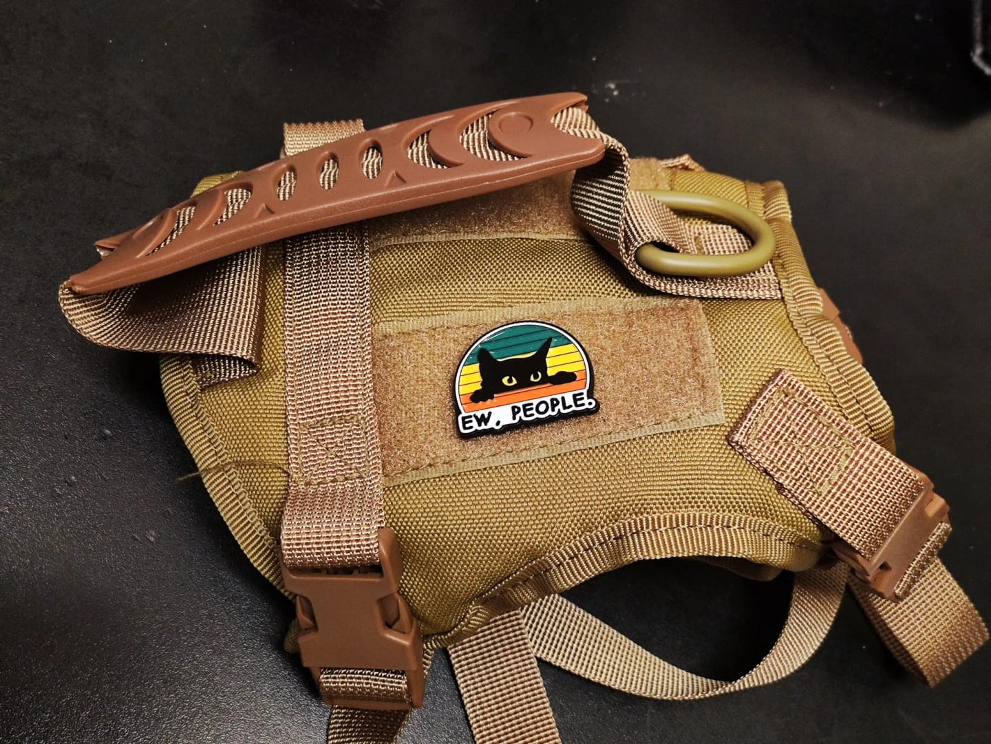 Customer photo review of Tactical Puppy Harness Leash For Small Dogs Cats Adjustable Kitten Vest For Military Service Dog Working Training Walking