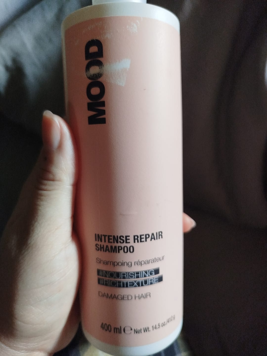 Customer photo review of Shampoo Reparación Intensa Mood