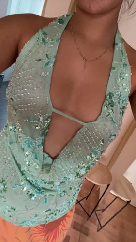 Customer photo review of Dolce | Sequin top